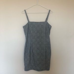 Grey Plaid Mini Dress ✨
